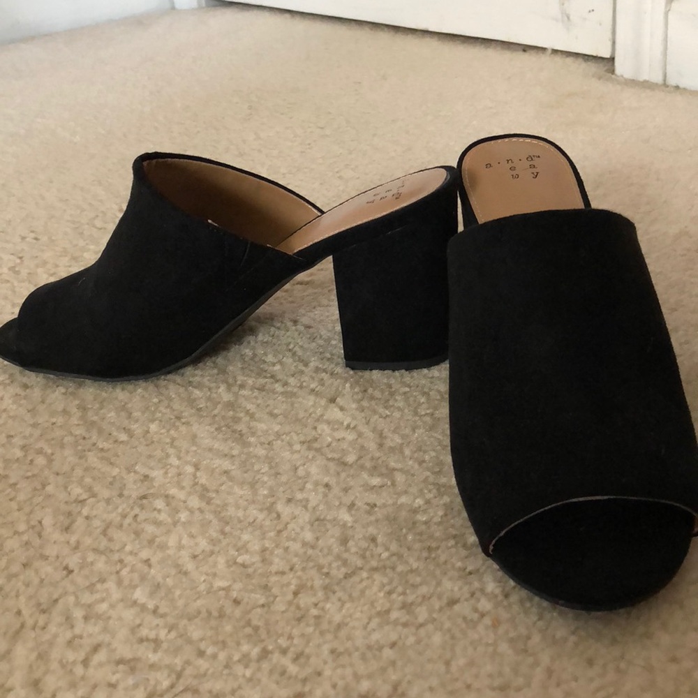 Black mule heels